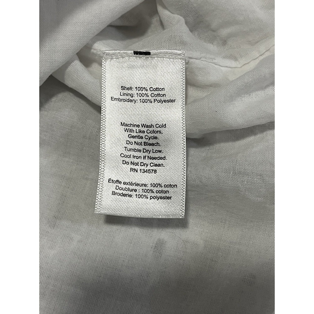 Vineyard Vines White Eyelet Lucaya Dress Size 0 Cotton Sleeveless Scalloped Hem - Picture 6 of 6